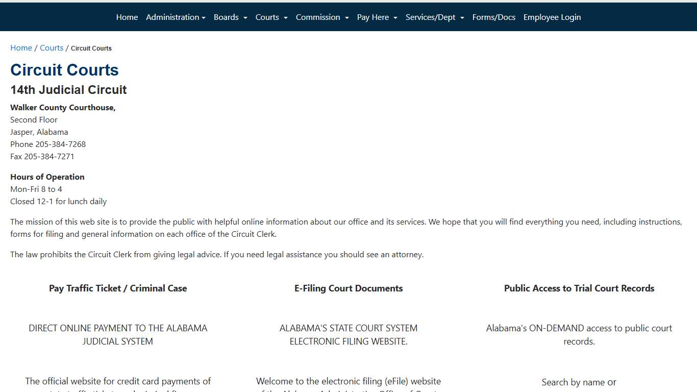 Walker County: Circuit Courts